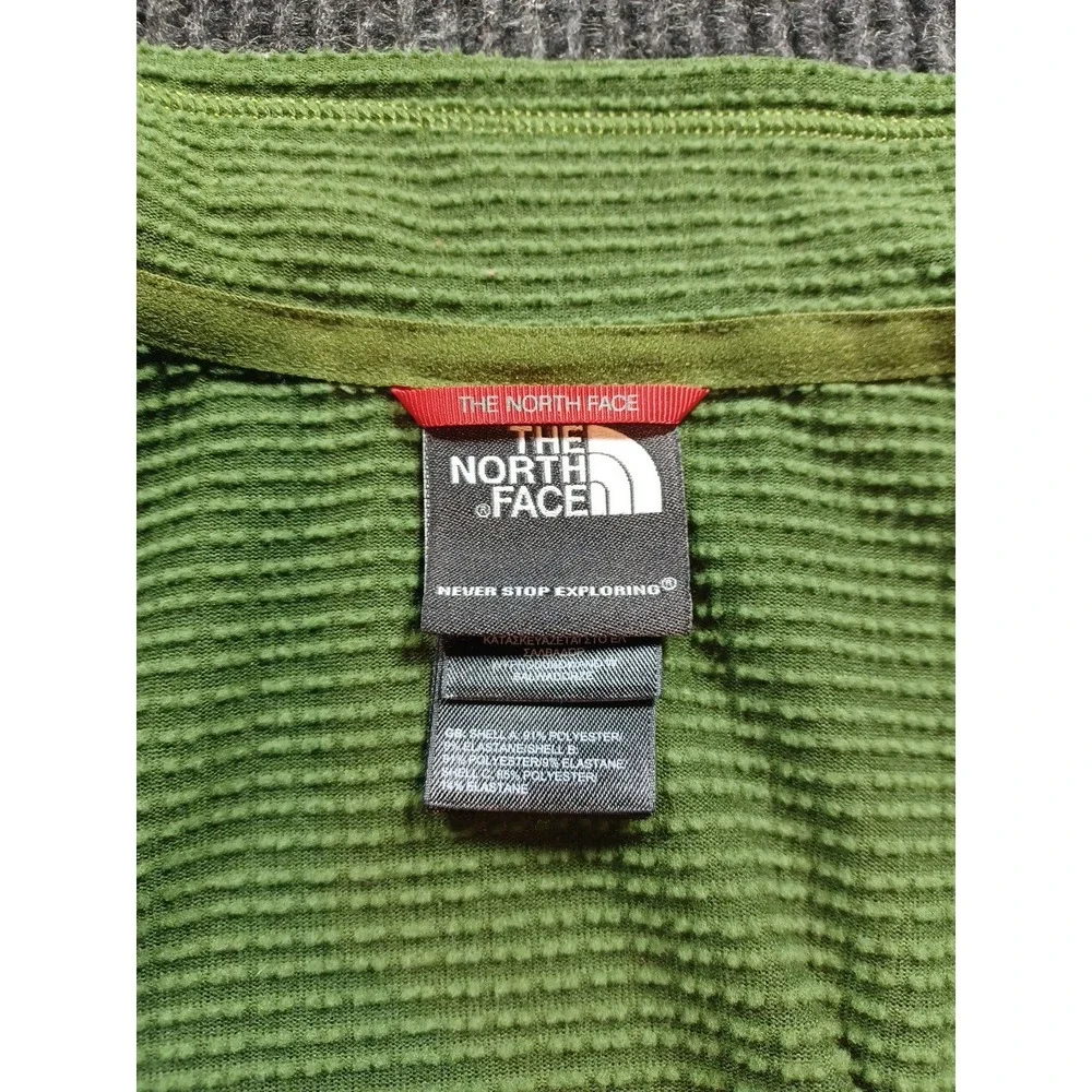 North Face Pullover Mens Large Long Sleeve 1/4 Zip Casual‎ Lightweight Green